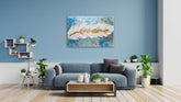 Abstract canvas painting wall décor Minimalist Floral landscape colorful